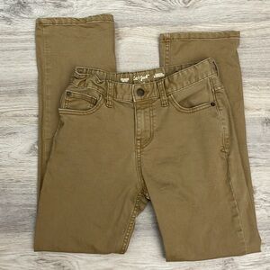 Cat & Jack Tan Straight Leg Stretch Adjustable Waist Jeans Boy's Size 12